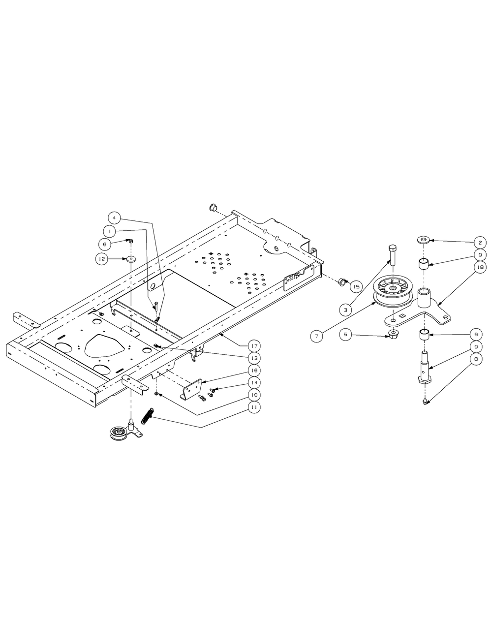 Frame Assembly Diagram and Parts List for Z-FORCE50 17AH3AGP-17AH3AGP709-17AH3AGP710 Cub Cadet Lawn Tractor